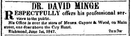 Richmond Whig 30 July 1867; Richmond Dispatch 20 Oct. 1868