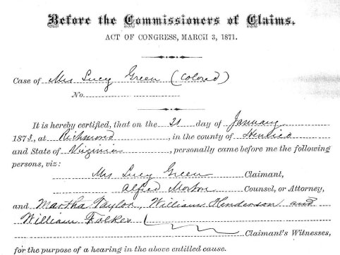 Southern Claims Commission Claim No. 48717, courtesy National Archives