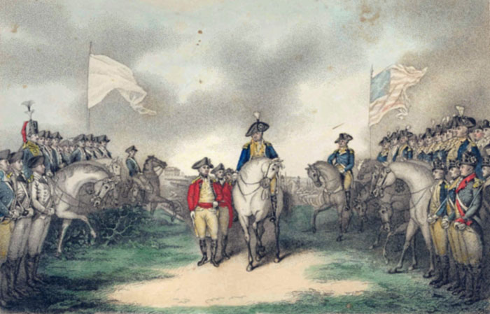 Painting depicting the Revolutionary War