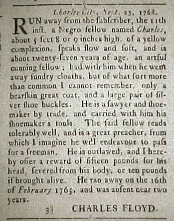 Virginia Gazette (Rind), 27 Oct. 1768